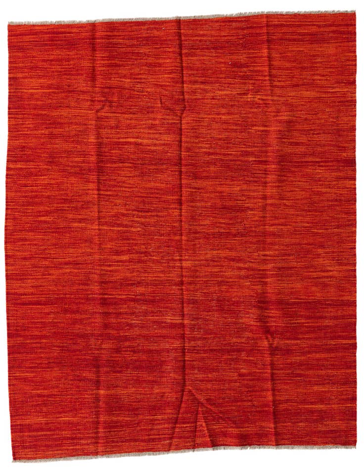 Detail image of 5' 3 x 6' 5 Hand Woven Kilim Modern Wool Rug
