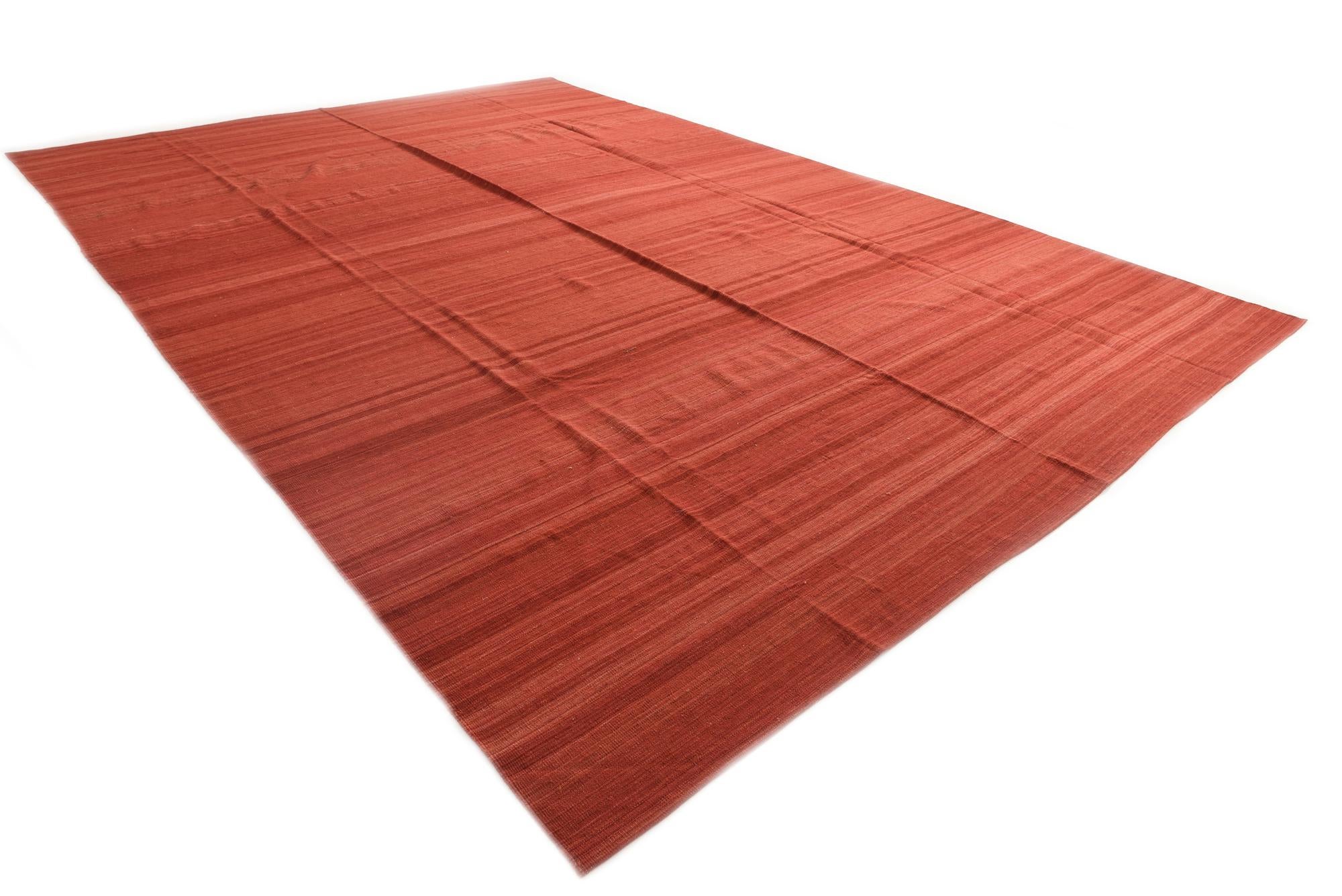 13' 2 x 19' 5 Hand Woven Kilim Modern Wool Rug