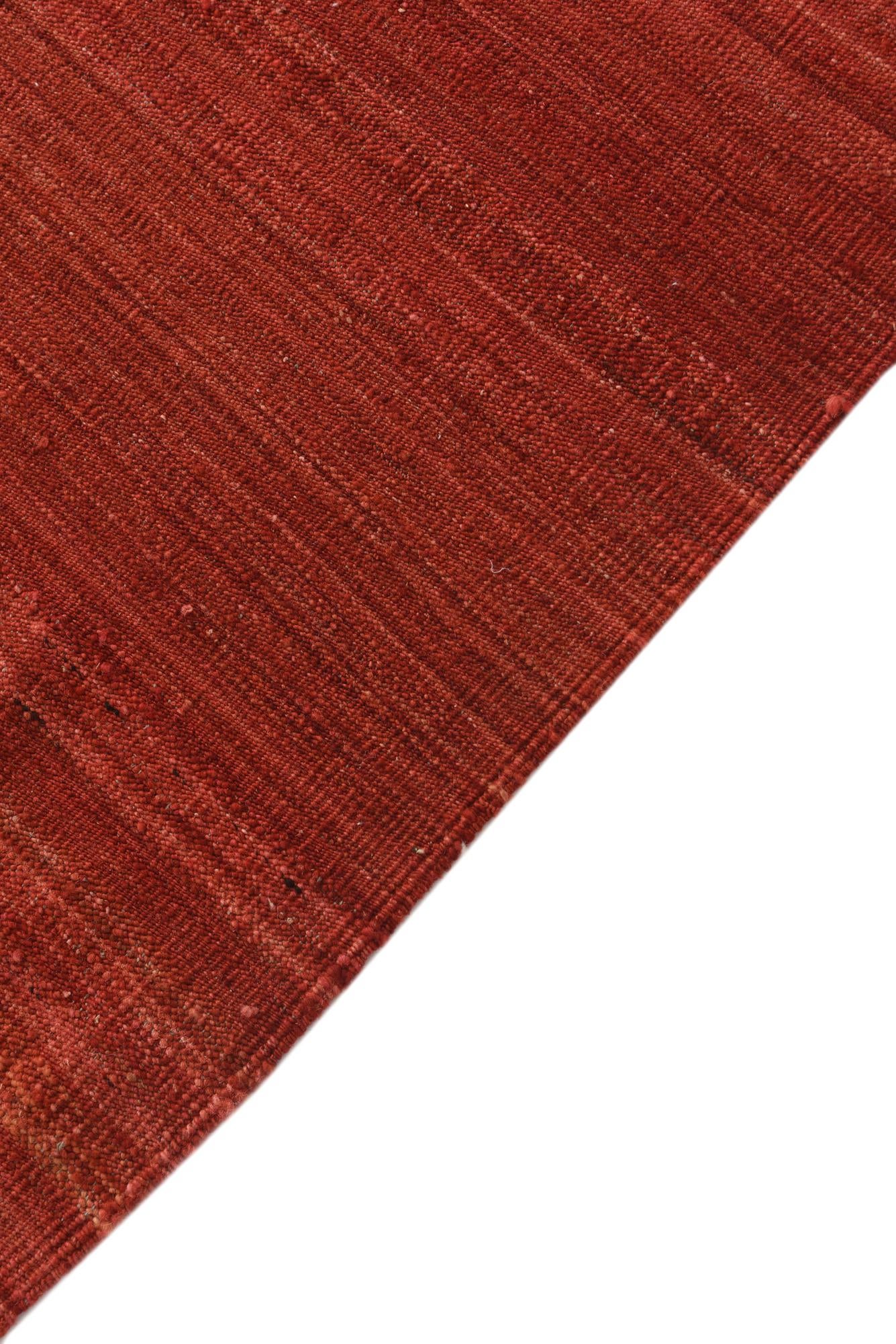 13' 2 x 19' 5 Hand Woven Kilim Modern Wool Rug