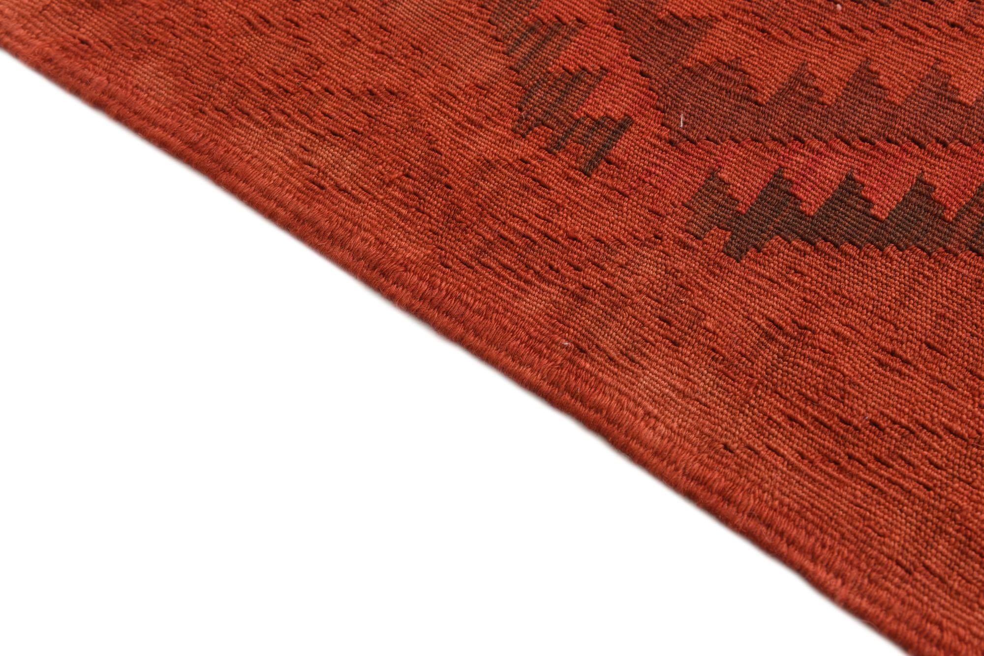 4' 1 x 5' 9 Hand Woven Kilim Modern Wool Rug