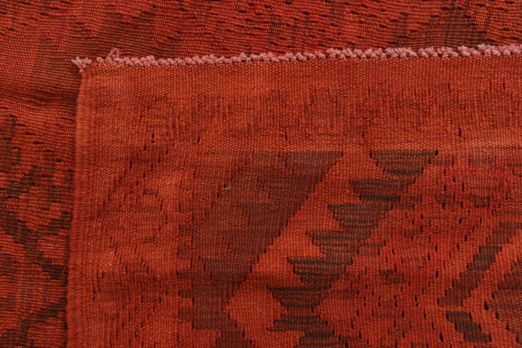4' 1 x 5' 9 Hand Woven Kilim Modern Wool Rug