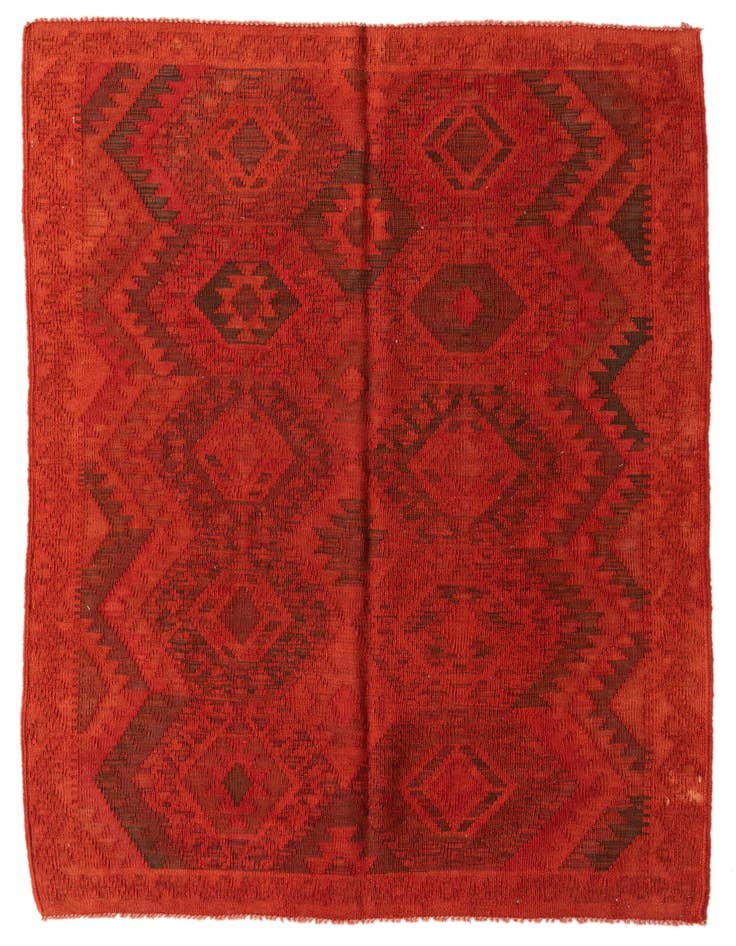 Detail image of 4' 1 x 5' 9 Hand Woven Kilim Modern Wool Rug