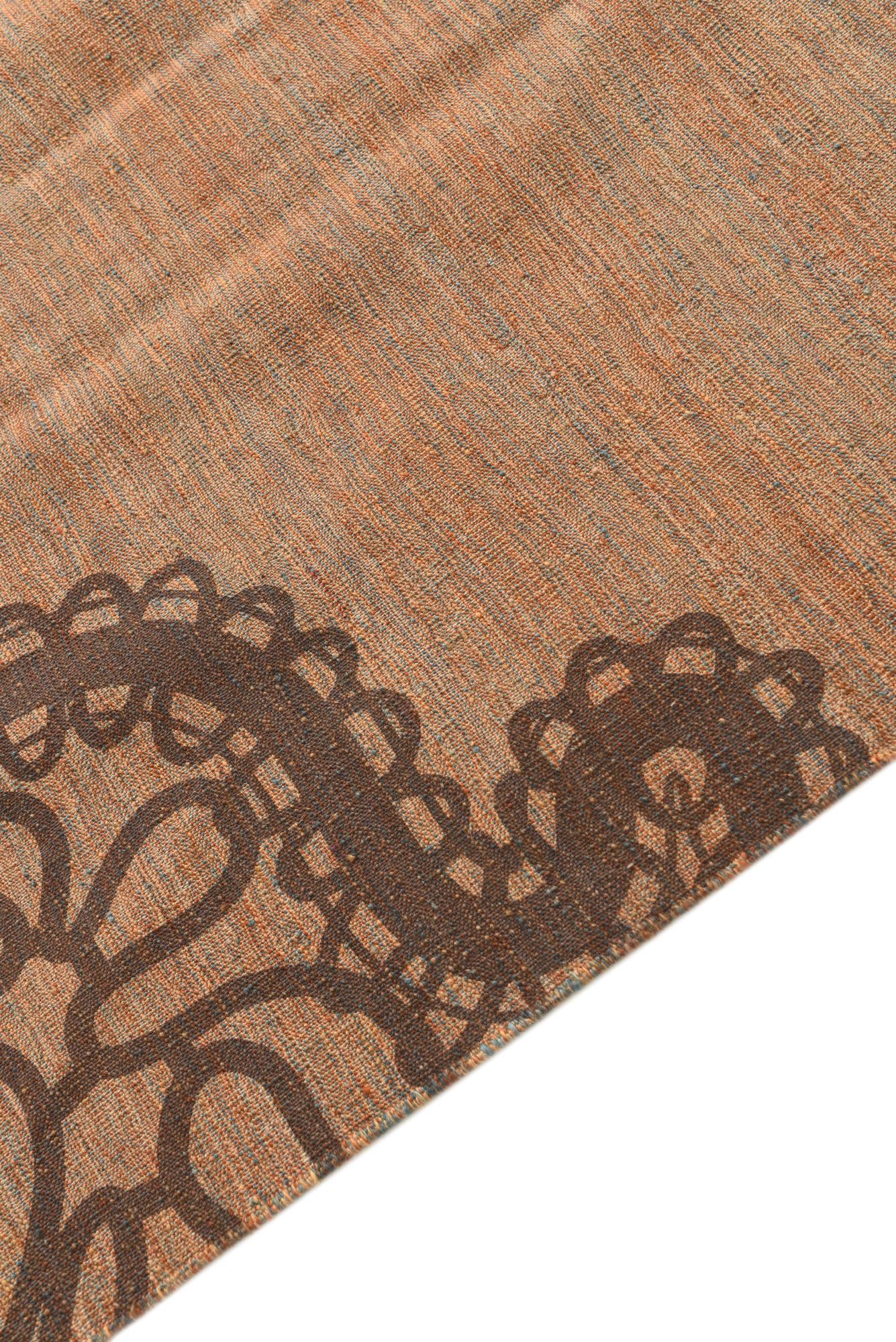 6' 8 x 10' 1 Hand Woven Kilim Modern Wool Rug
