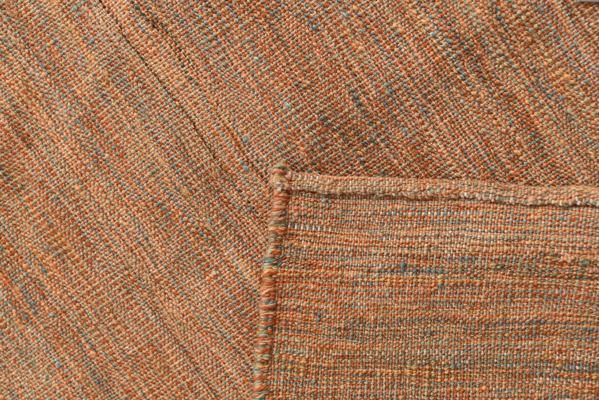 6' 8 x 10' 1 Hand Woven Kilim Modern Wool Rug