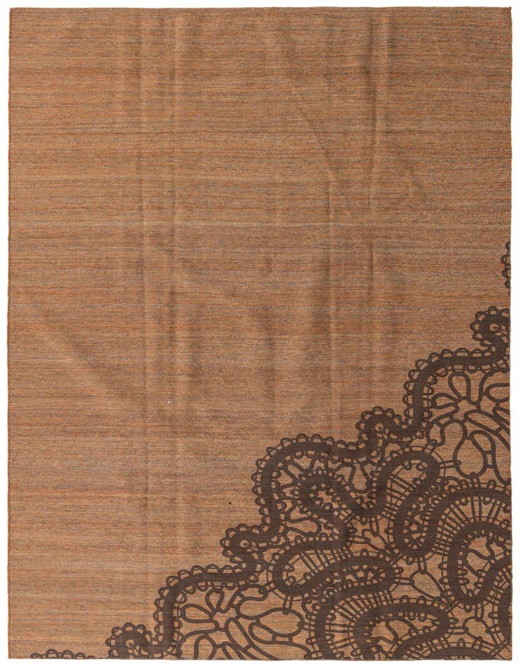 Detail image of 6' 8 x 10' 1 Hand Woven Kilim Modern Wool Rug