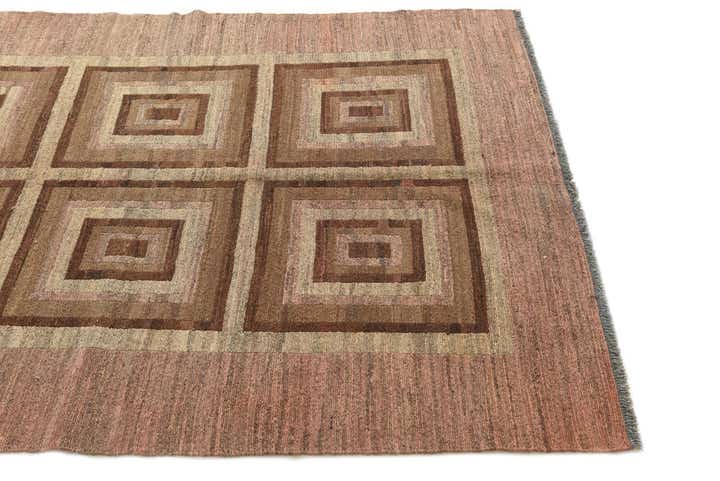 4' 3 x 6' 3 Hand Woven Kilim Modern Wool Rug