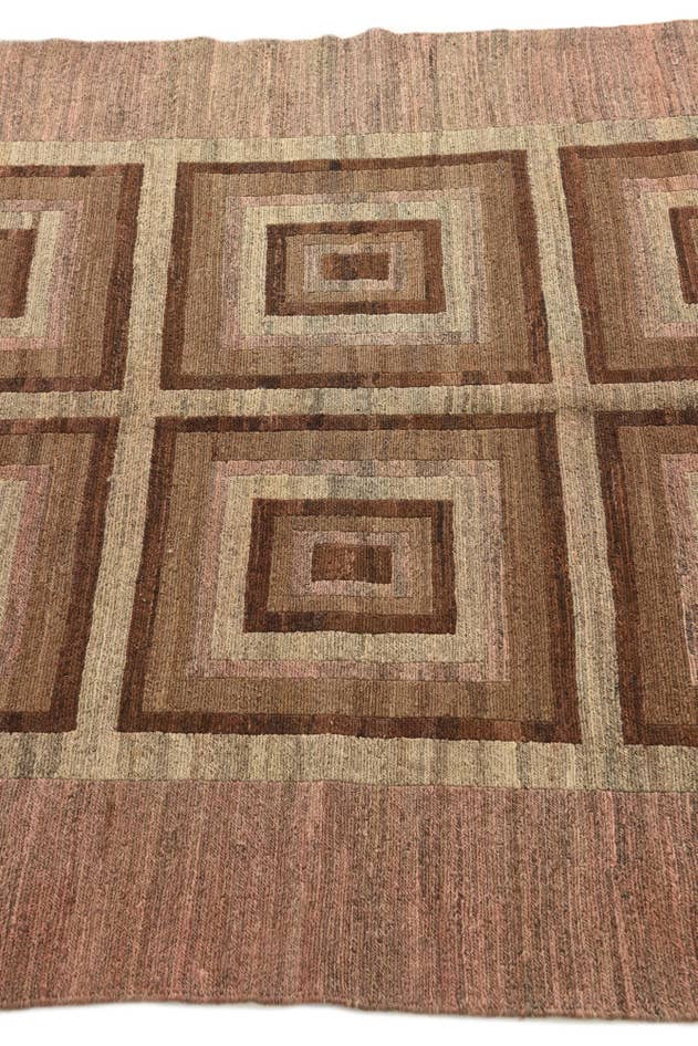 Detail image of 4' 3 x 6' 3 Hand Woven Kilim Modern Wool Rug