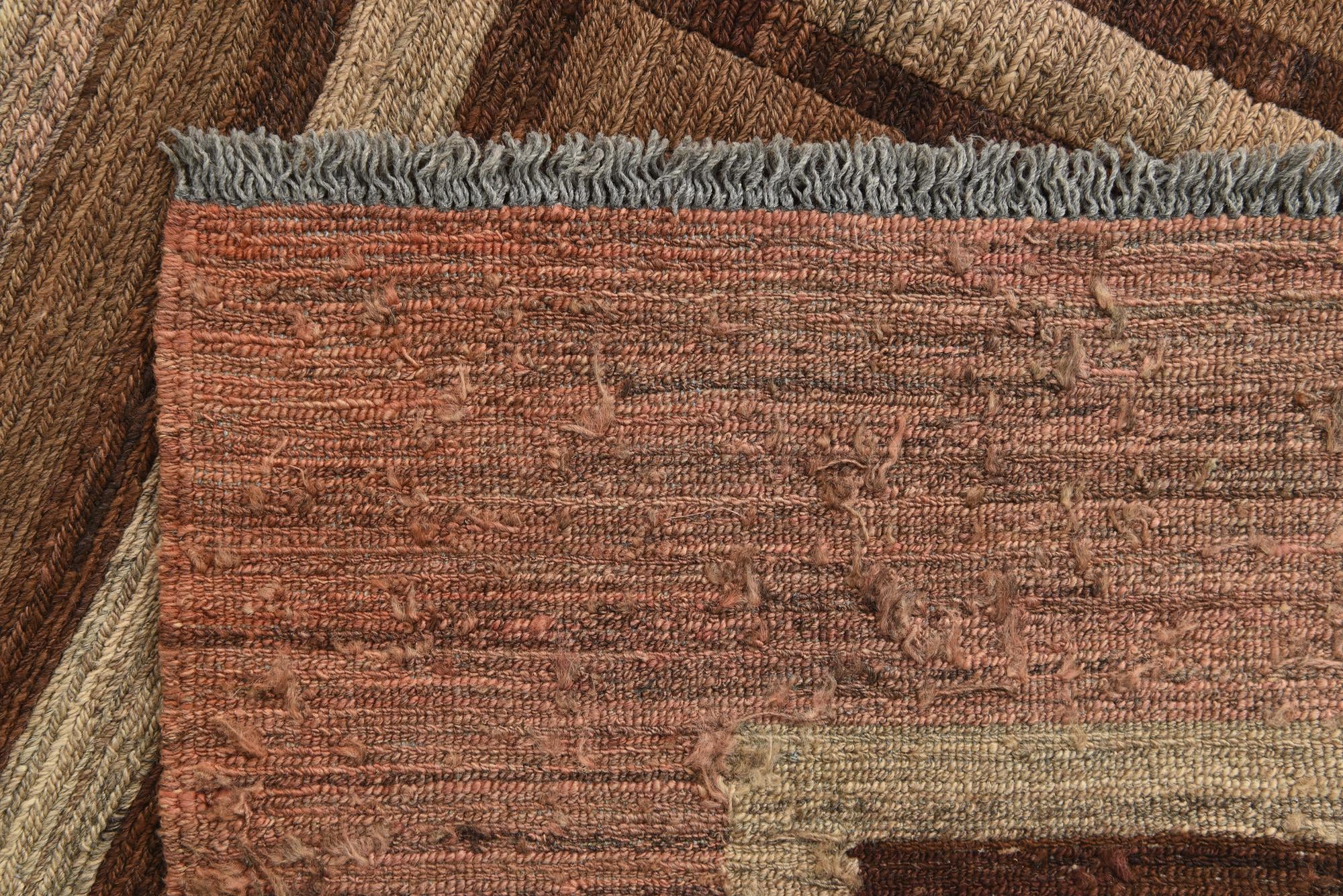 4' 3 x 6' 3 Hand Woven Kilim Modern Wool Rug