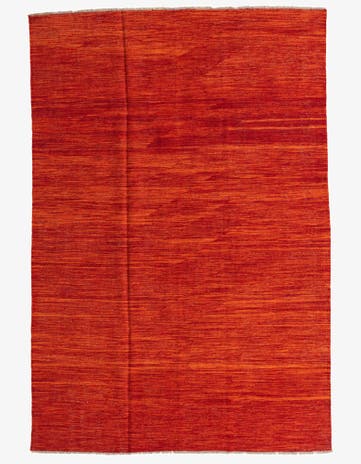 5' 4 x 8' Hand Woven Kilim Modern Wool Rug