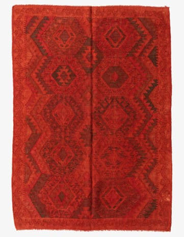 4' 1 x 5' 9 Hand Woven Kilim Modern Wool Rug