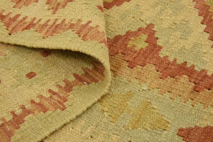 4' 9 x 6' 7 Hand Woven Kilim Waziri Wool Rug