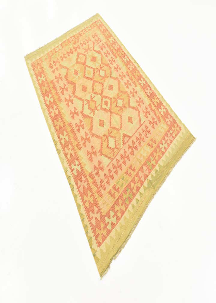 4' 8 x 6' 6 Hand Woven Kilim Waziri Wool Rug