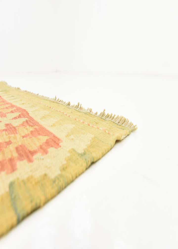4' 8 x 6' 6 Hand Woven Kilim Waziri Wool Rug
