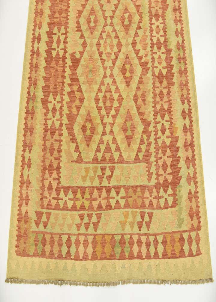 4' 11 x 6' 5 Hand Woven Kilim Waziri Wool Rug