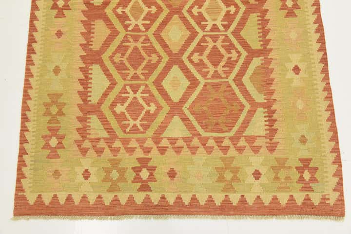 3' 9 x 5' 9 Hand Woven Kilim Waziri Wool Rug