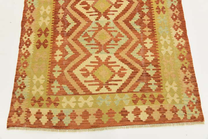 3' 10 x 5' 8 Hand Woven Kilim Waziri Wool Rug