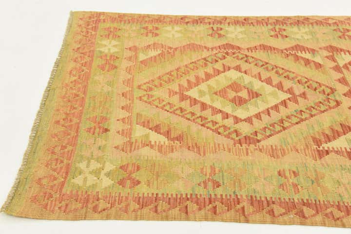 3' 7 x 6' 7 Hand Woven Kilim Waziri Wool Rug
