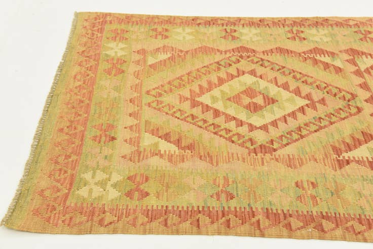 Detail image of 3' 7 x 6' 7 Hand Woven Kilim Waziri Wool Rug