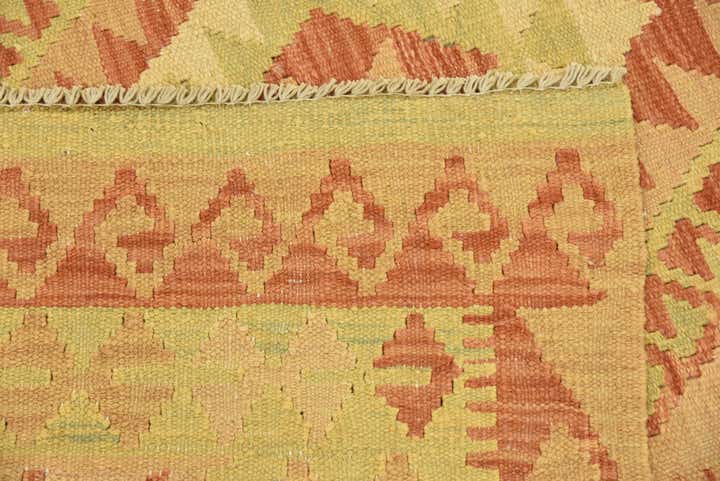 3' 7 x 6' 7 Hand Woven Kilim Waziri Wool Rug