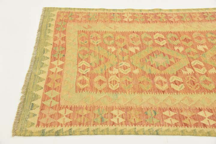3' 7 x 5' 11 Hand Woven Kilim Waziri Wool Rug