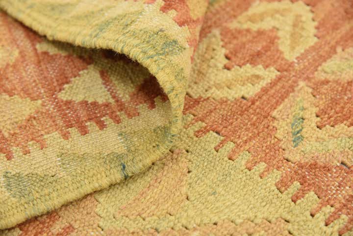 3' 7 x 5' 11 Hand Woven Kilim Waziri Wool Rug