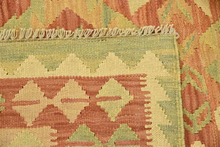 3' 7 x 5' 11 Hand Woven Kilim Waziri Wool Rug