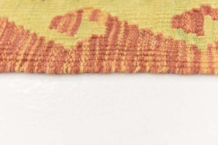 3' 4 x 4' 10 Hand Woven Kilim Waziri Wool Rug