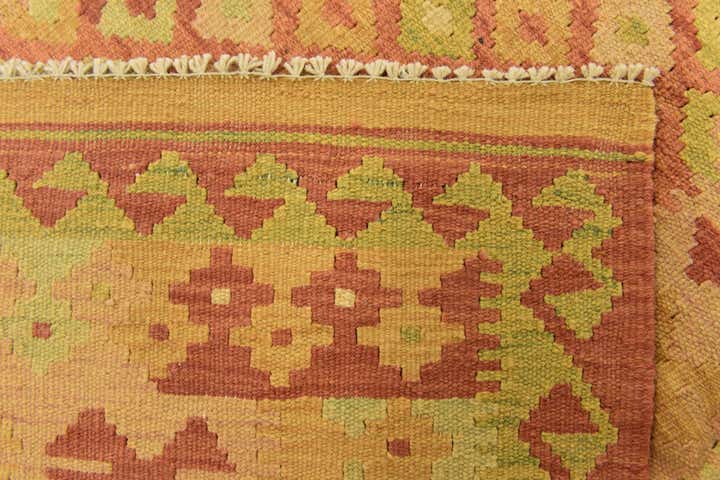 3' 3 x 4' 10 Hand Woven Kilim Waziri Wool Rug