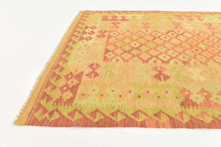 3' 3 x 4' 10 Hand Woven Kilim Waziri Wool Rug