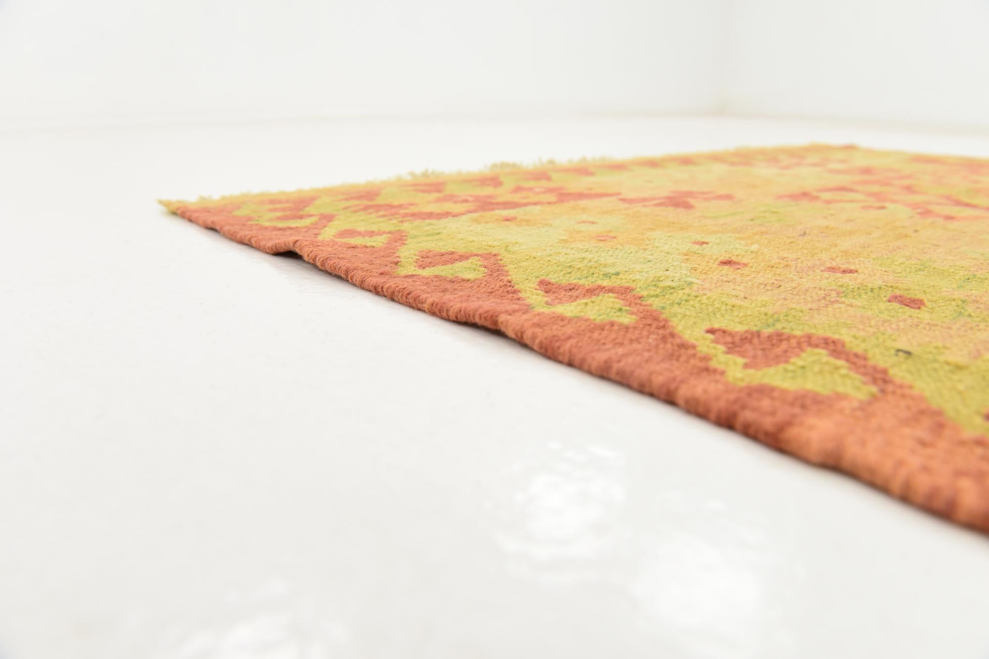 3' 3 x 4' 10 Hand Woven Kilim Waziri Wool Rug