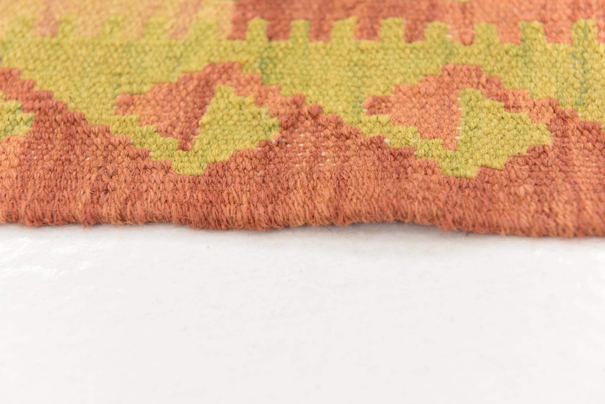3' 3 x 4' 10 Hand Woven Kilim Waziri Wool Rug