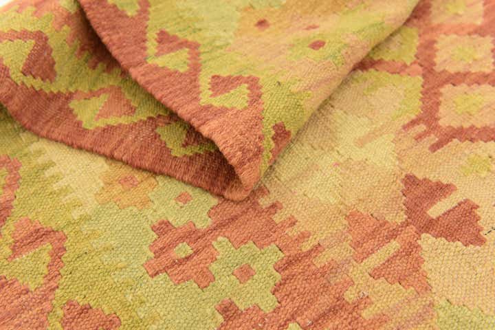 3' 3 x 4' 10 Hand Woven Kilim Waziri Wool Rug