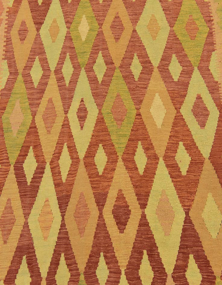 Detail image of 6' 8 x 9' 10 Hand Woven Kilim Waziri Wool Rug