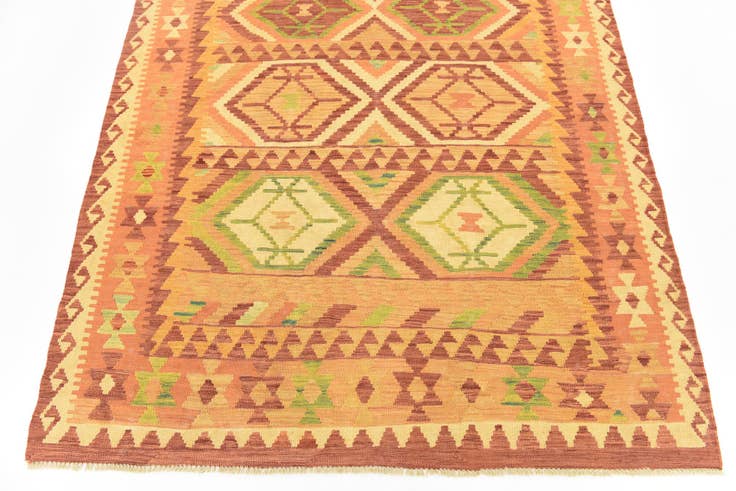 Detail image of 4' 9 x 6' 6 Hand Woven Kilim Waziri Wool Rug