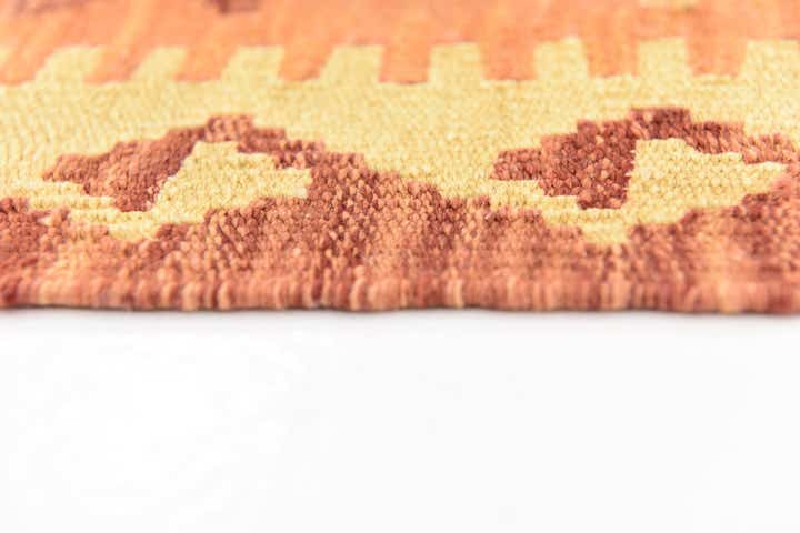 4' 9 x 6' 6 Hand Woven Kilim Waziri Wool Rug