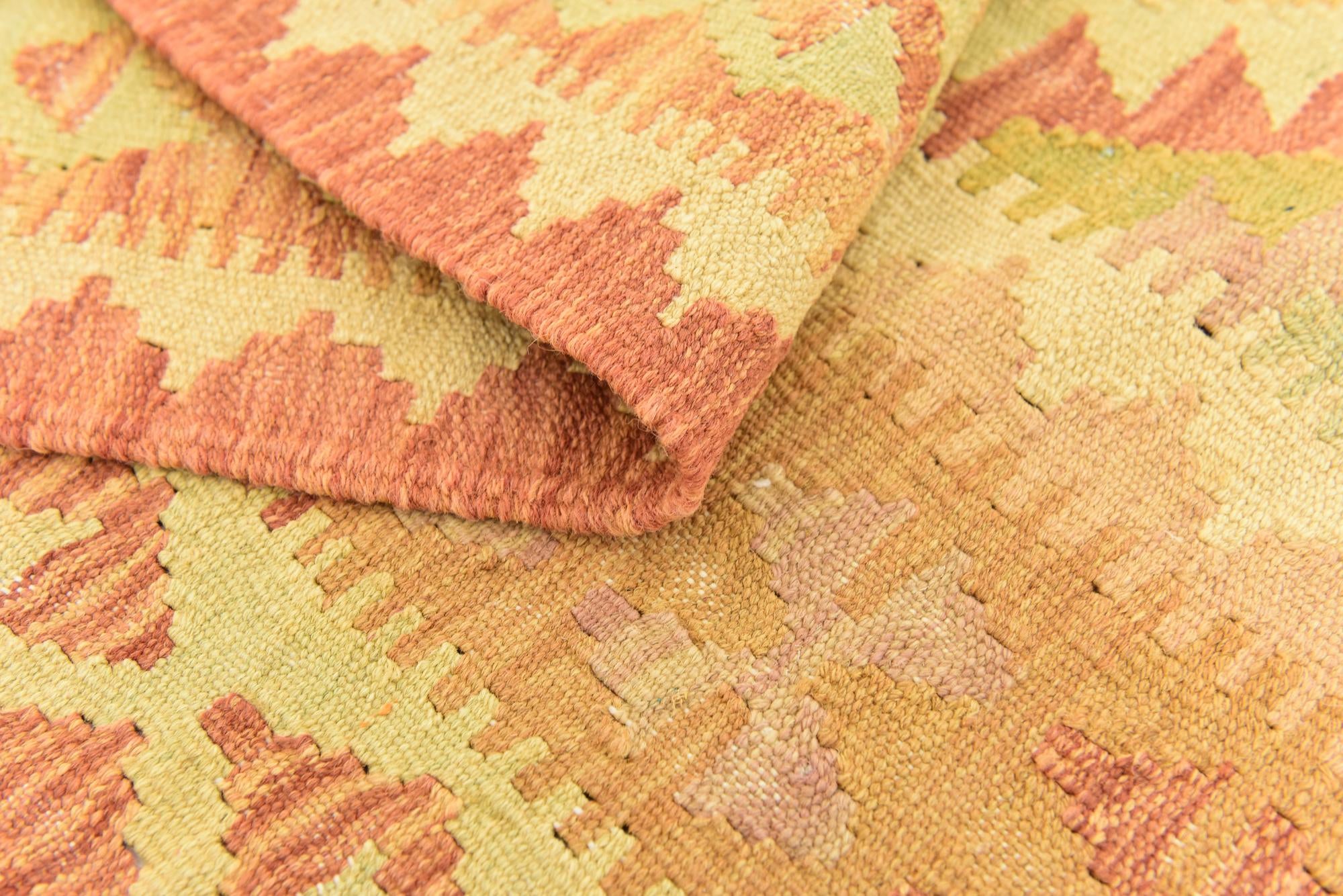 4' 10 x 6' 8 Hand Woven Kilim Waziri Wool Rug