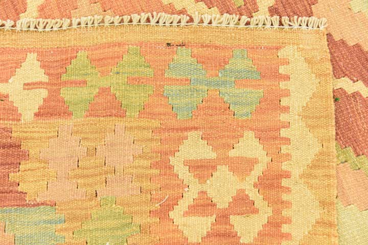4' 8 x 6' 6 Hand Woven Kilim Waziri Wool Rug
