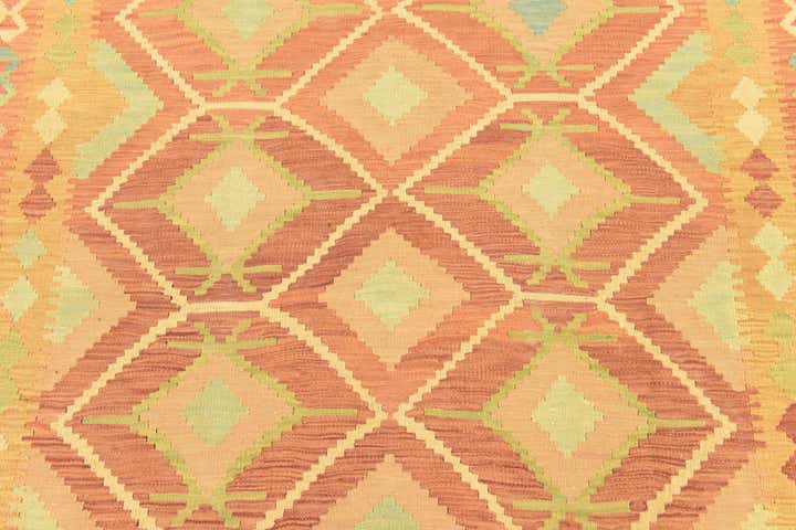 4' 8 x 6' 6 Hand Woven Kilim Waziri Wool Rug