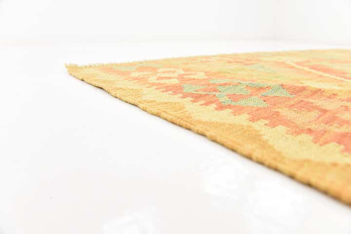 4' 8 x 6' 6 Hand Woven Kilim Waziri Wool Rug