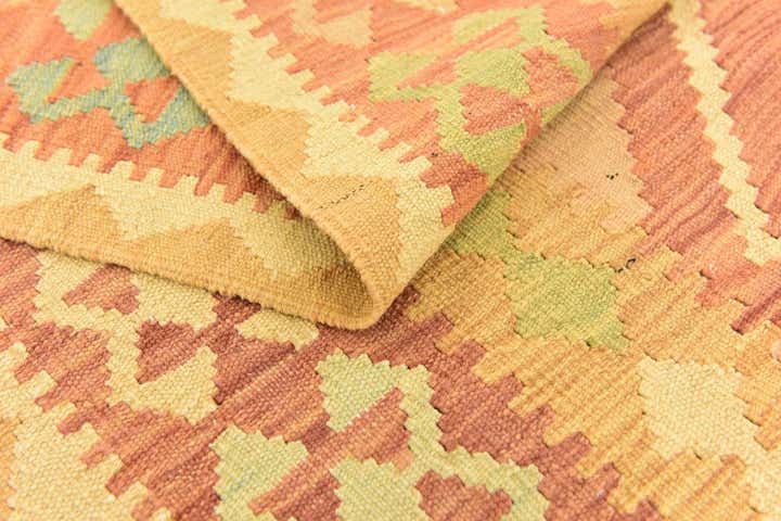 4' 8 x 6' 6 Hand Woven Kilim Waziri Wool Rug