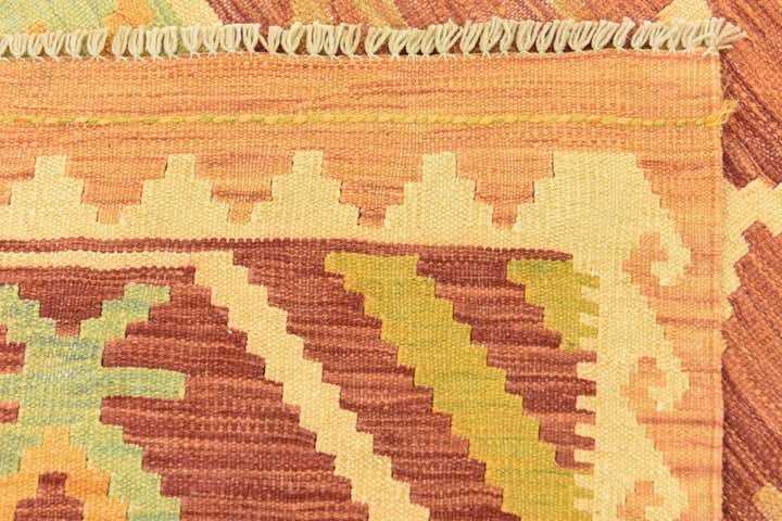 4' 10 x 6' 5 Hand Woven Kilim Waziri Wool Rug