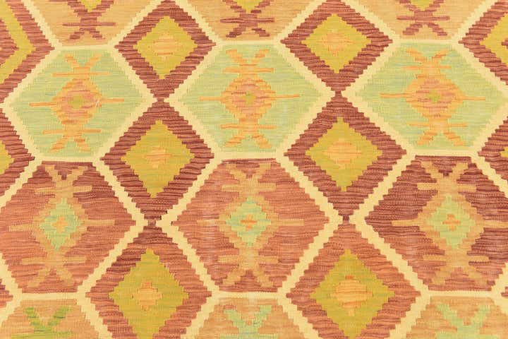 4' 10 x 6' 5 Hand Woven Kilim Waziri Wool Rug