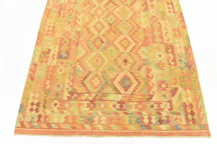 5' x 6' 8 Hand Woven Kilim Waziri Wool Rug