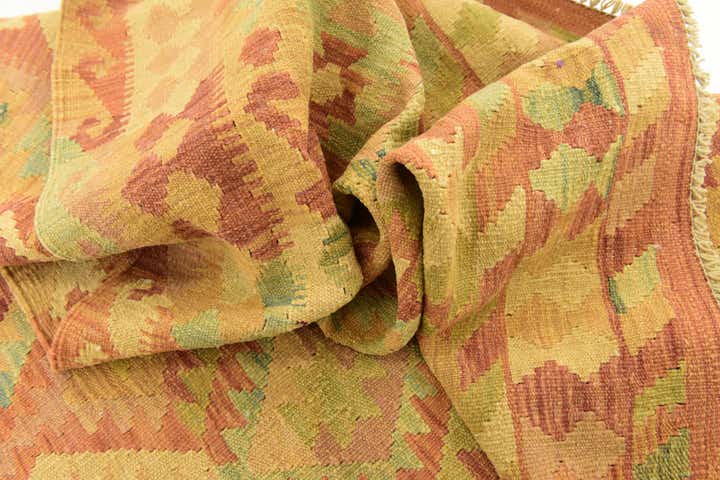 5' x 6' 8 Hand Woven Kilim Waziri Wool Rug