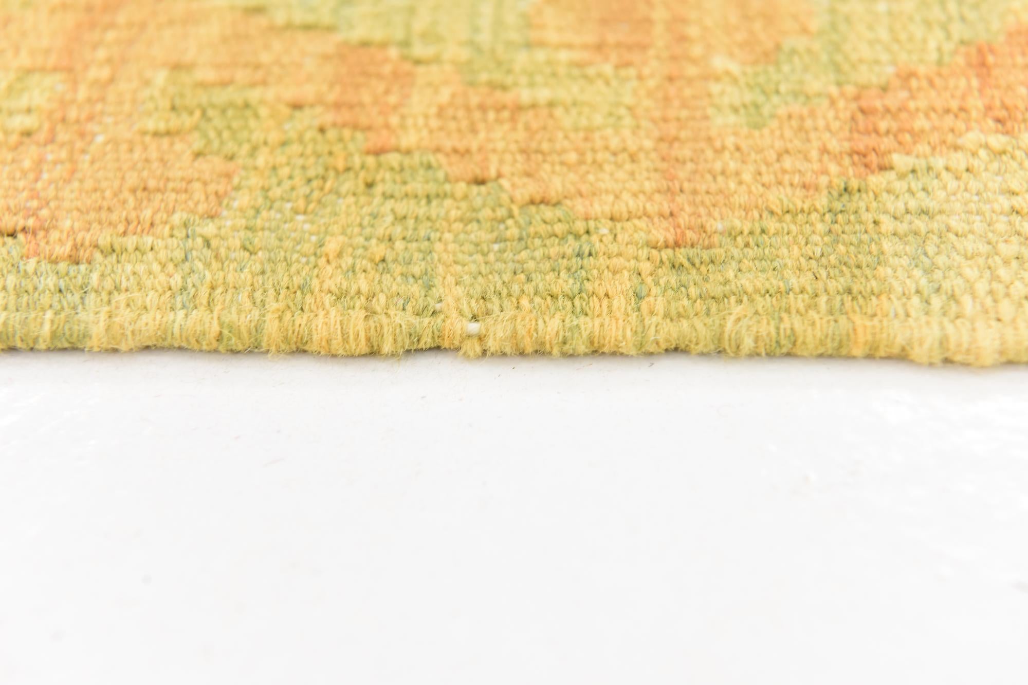 3' 9 x 6' 3 Hand Woven Kilim Waziri Wool Rug