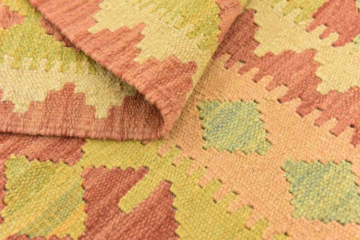 5' x 6' 7 Hand Woven Kilim Waziri Wool Rug