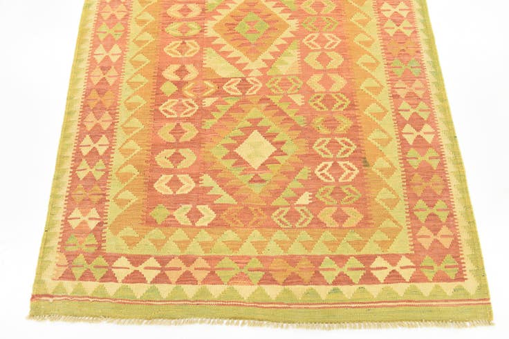 Detail image of 3' 8 x 6' Hand Woven Kilim Waziri Wool Rug