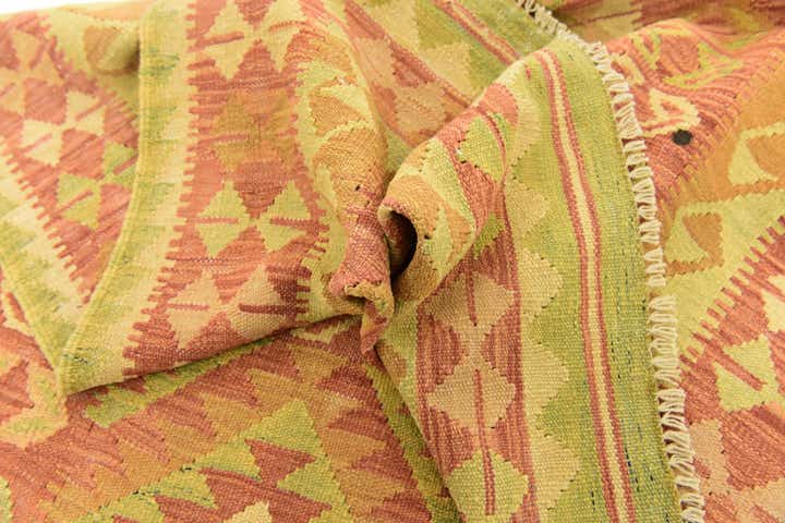 3' 8 x 6' Hand Woven Kilim Waziri Wool Rug