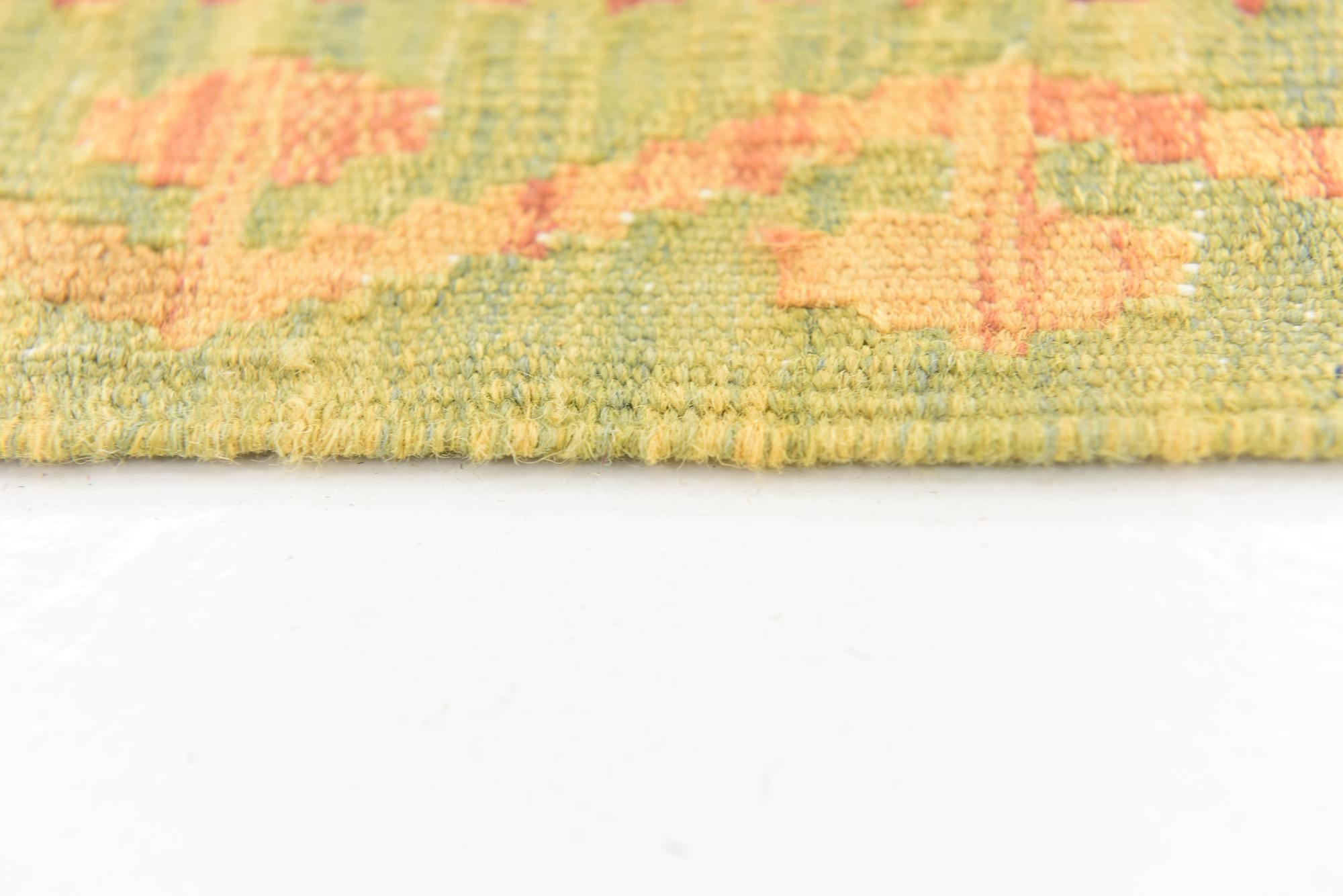 4' x 5' 10 Hand Woven Kilim Waziri Wool Rug