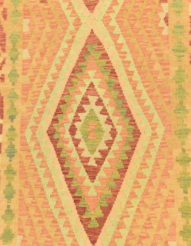 Detail image of 3' 6 x 6'  Hand Woven Kilim Waziri Wool Rug